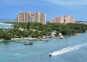 A view from above of Atlantis on Paradise Island in Nassau, Bahamas