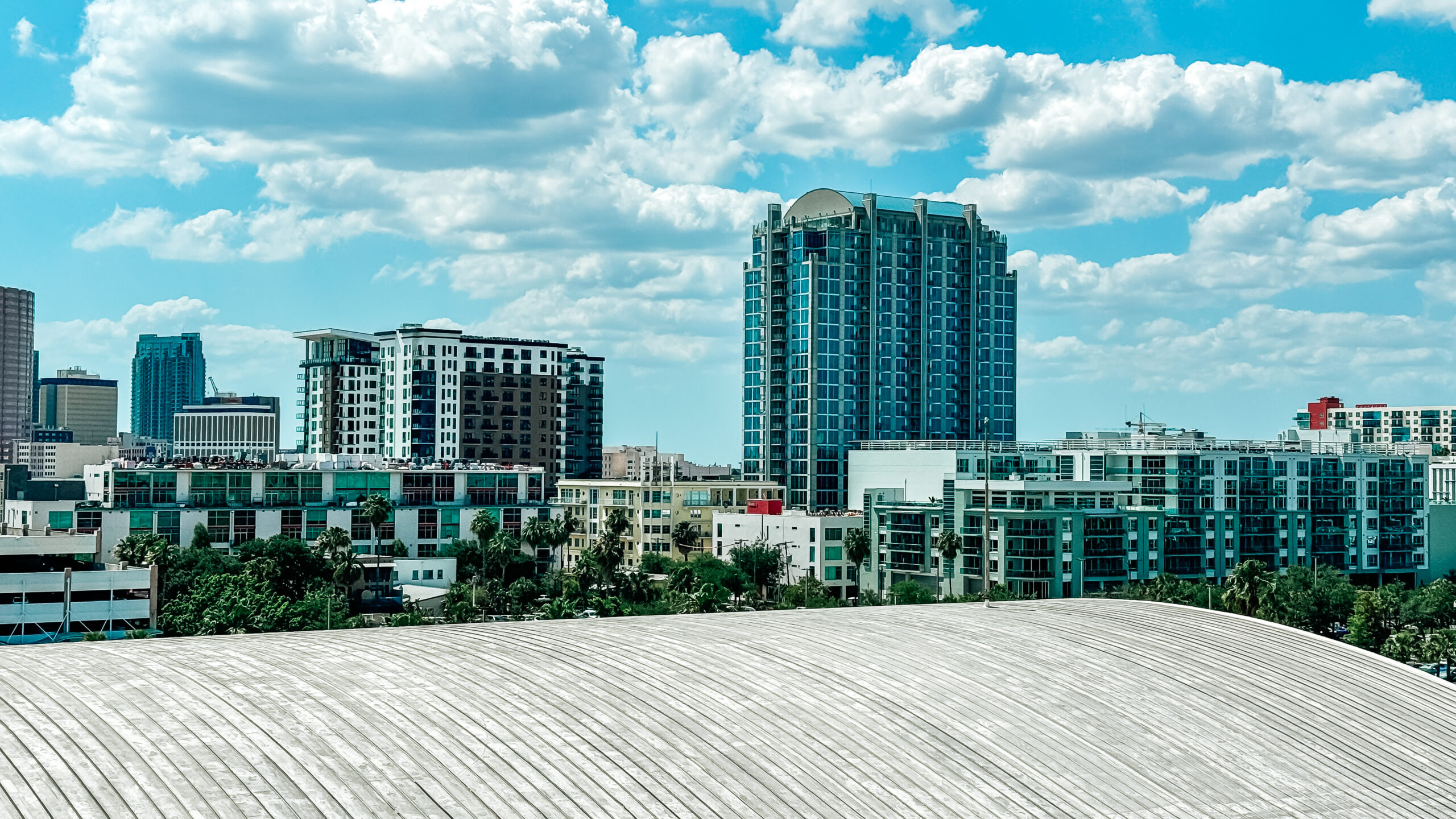 Tampa buildings as seen from the Port Tampa cruise port